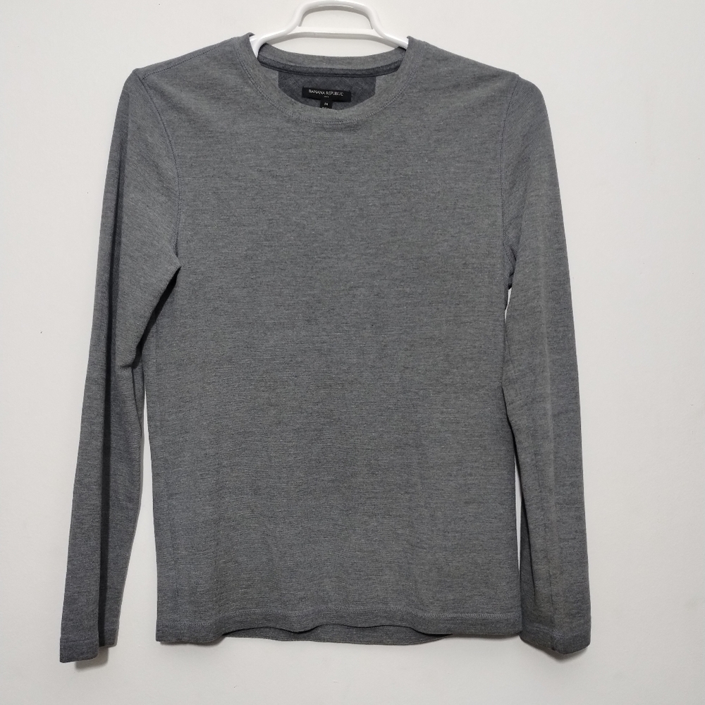 Banana Republic Knit Men’s M Long Sleeve Shirt Grunge Preppy